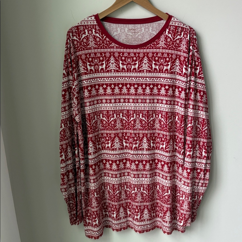 NWT Little Sleepies Mens Reindeer Cheer Bamboo Viscose Pajama Top Size Soft XXL